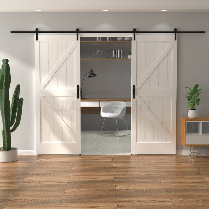 Vintage-Style 6FT Sliding Barn Door Hardware Kit for Homes