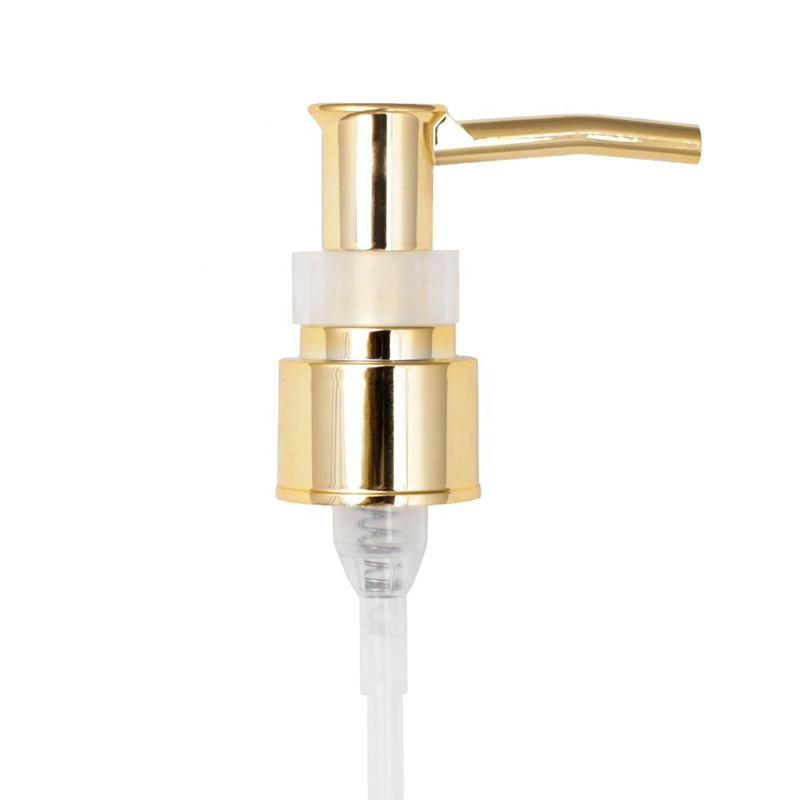150ml 200ml 330ml Plastic Cosmetic Gold Silver Oil Lotion Pump Cap 24-410