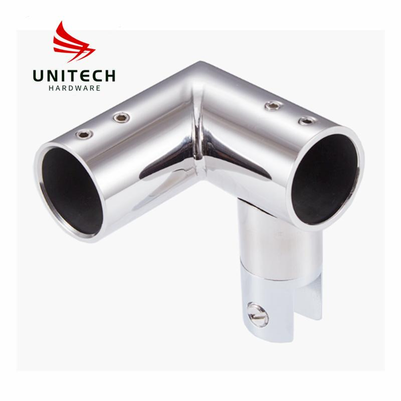 Тройник-держатель для стекла и труб из нержавеющей стали