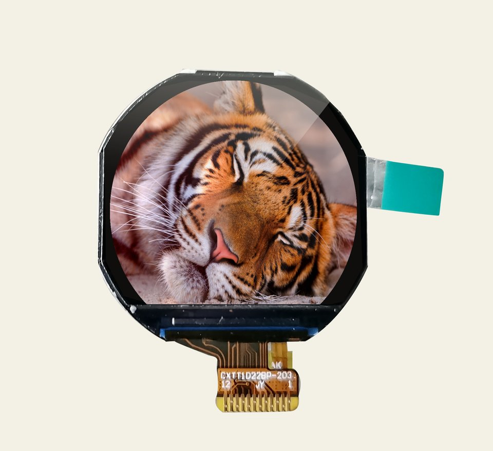 1.22 Inch 240*204 IPS Interface TFT Active Matrix Round LCD Display for Smart Watch