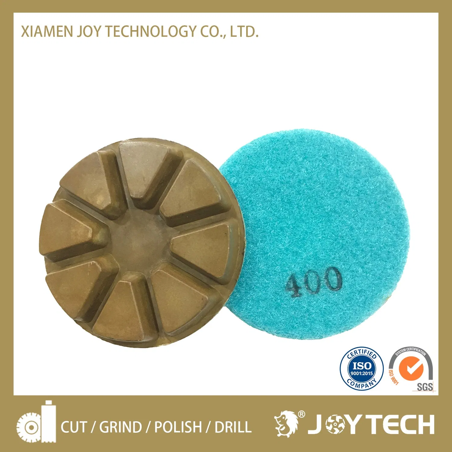 8 Triangles Diamond Resin Floor Polishing Pads Concrete Grinding Wheel Abrasive