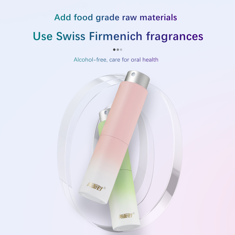 Custom Private Label Portable Fruit Mint Flavored Oral Refresher Spray Fresh Breath Mouth Odour Spray