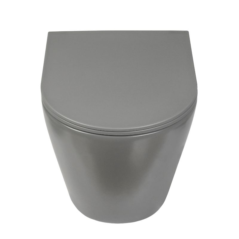 Rimless Wall Hung Toilet Bowl Ceramic Toilet Wash Down Flush Multi Color