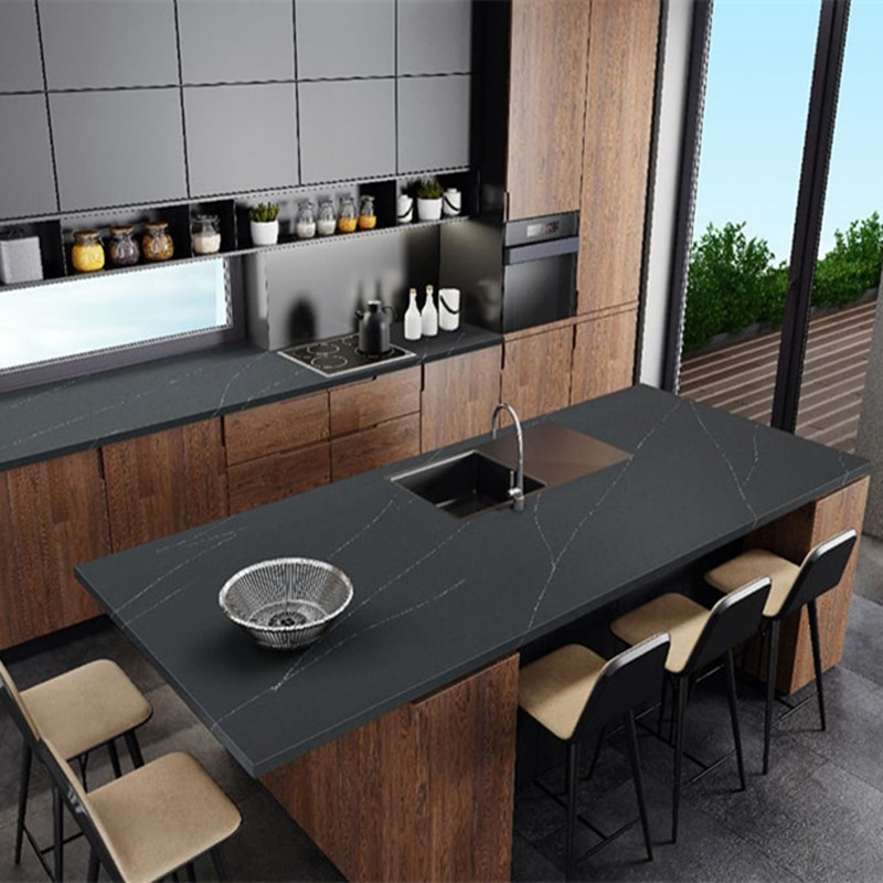Manufactured Polished Artificial Quartz for Kitchen Island/Worktop/Benchtop Quartz Stone