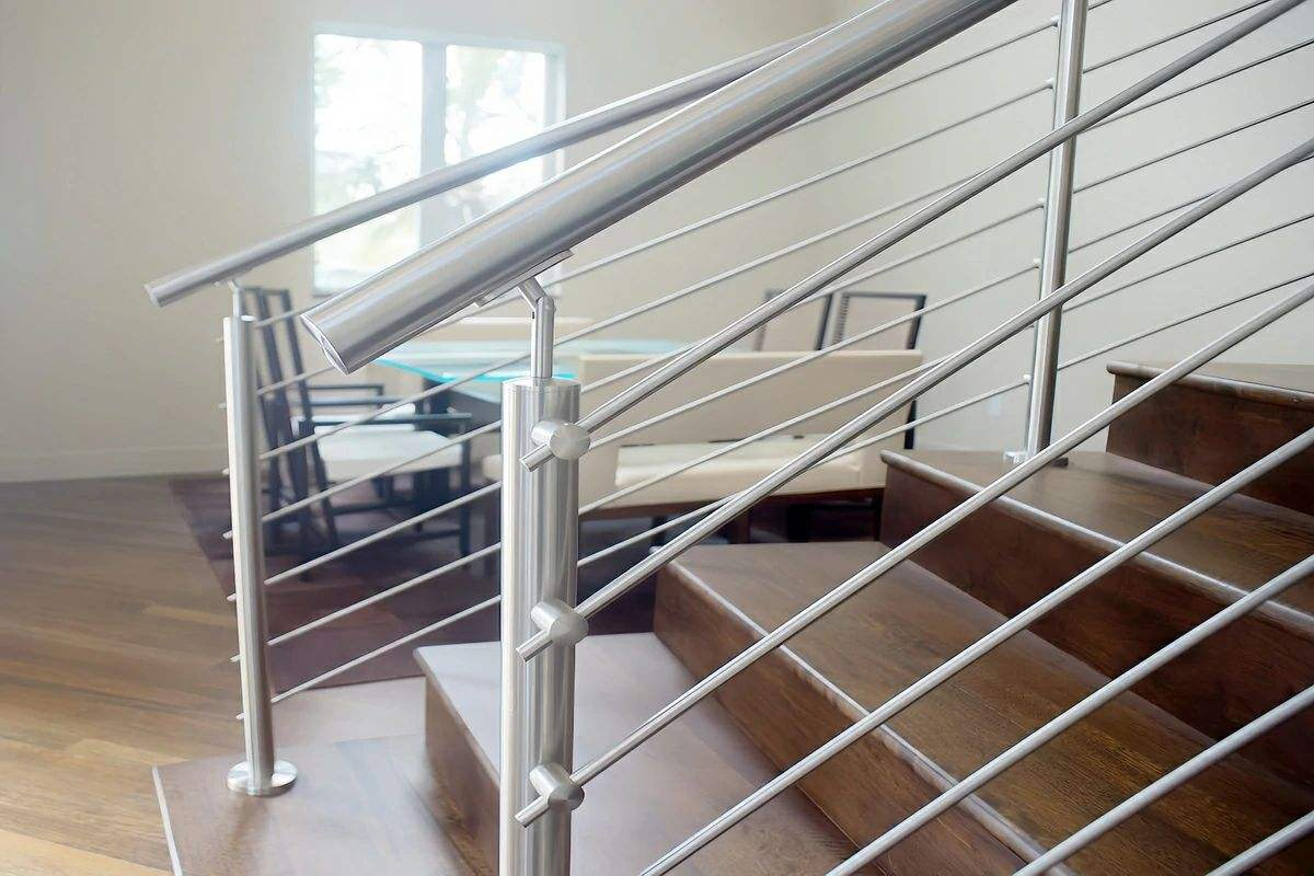 Cbmmart Balcony Stainless Stair Black Side Mounted Post Deck Outdoor Railing