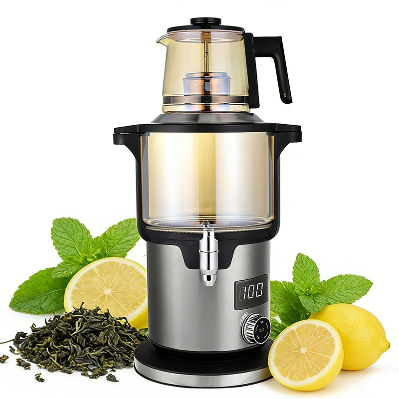 Kitchen Appliances 2-in-1 Electric Samovar Teapot Electrical Teapot Hot Water Boiler Russian Kettle with Keep Warm Tea