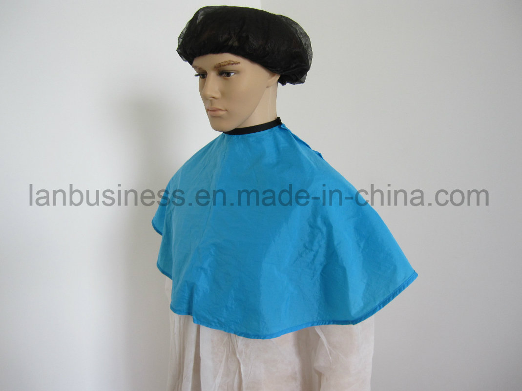 Накидка парикмахерская мужская синяя для стрижки