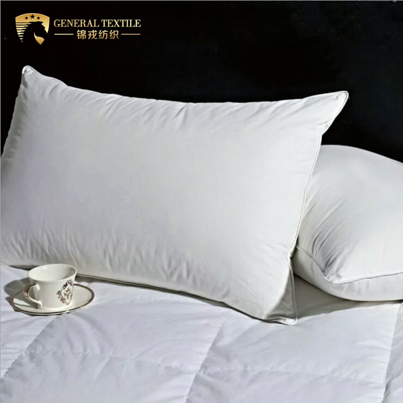100% Cotton 30% White Duck Down Travel Hotel Pillow