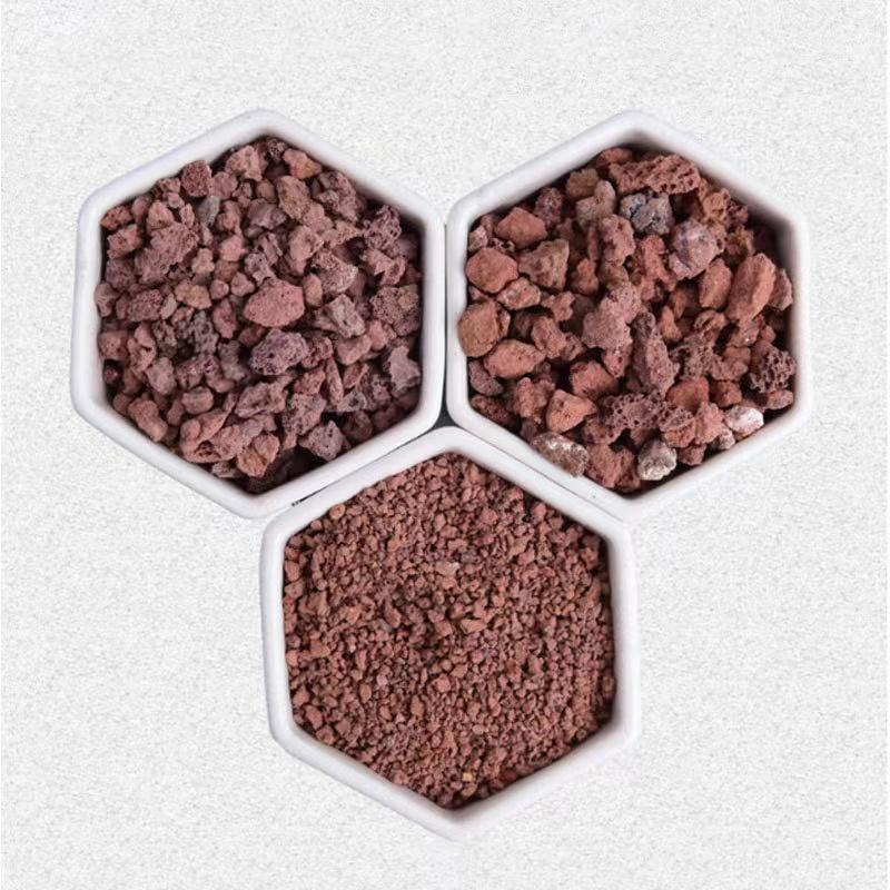 Cheap 10-20mm Horticultural Red Lava Pebble Rock Volcanic Stone for Bonsai Gardening