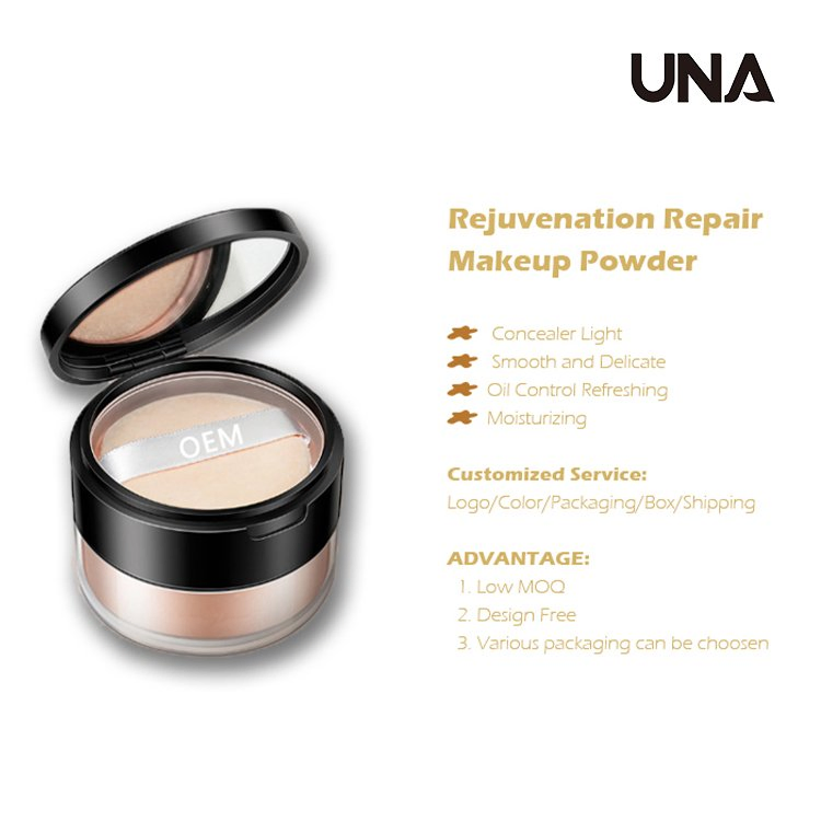 OEM ODM Private Label Long Lasting Oil Control Concealer Primer Face Makeup Setting Loose Powder with Puff