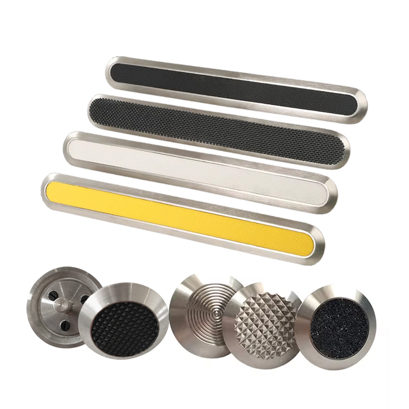 304 316 Stainless Steel Non-Slip Tactile Indicator Stud Warning Strip Disable Blind Tactile Stud Safety Guiding Paving Tile Stud for Sidewalks Road