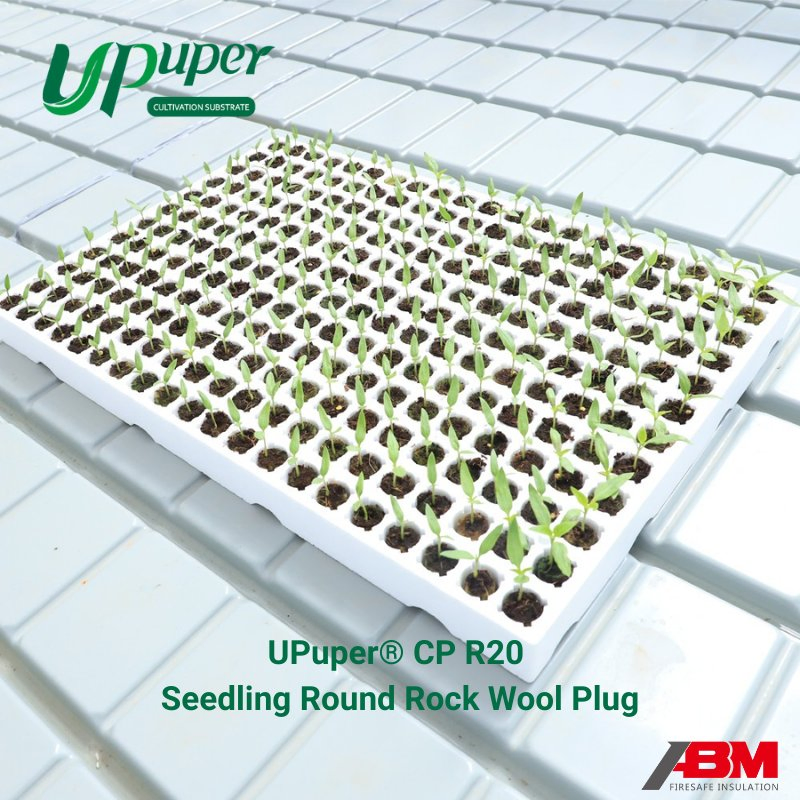 Upuper CPR22 Rock Wool Seedling Starter Plug Mechanical Seedling Compatible Small Size Hydroponic Seedling Substrate Lana de Rock Rock Wool Round Plug