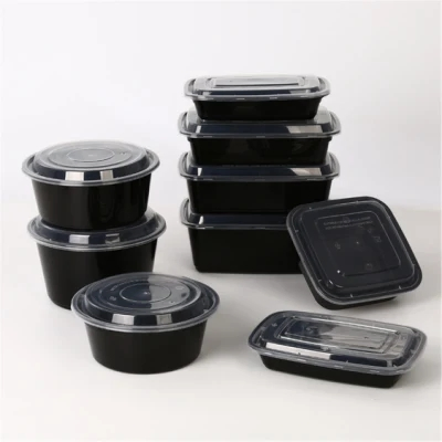 BPA Free Microwave Disposable Food Container Take out Leakproof Plastic Lunch Box