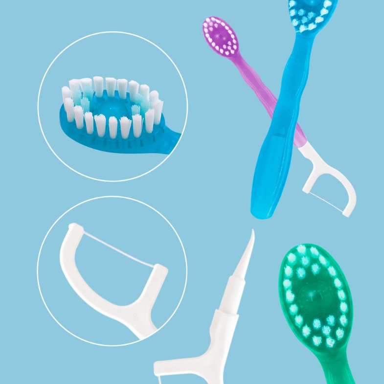 5-in-1 Travel Portable Disposable Mini Toothbrushes with Toothpaste and Dental Floss Picks