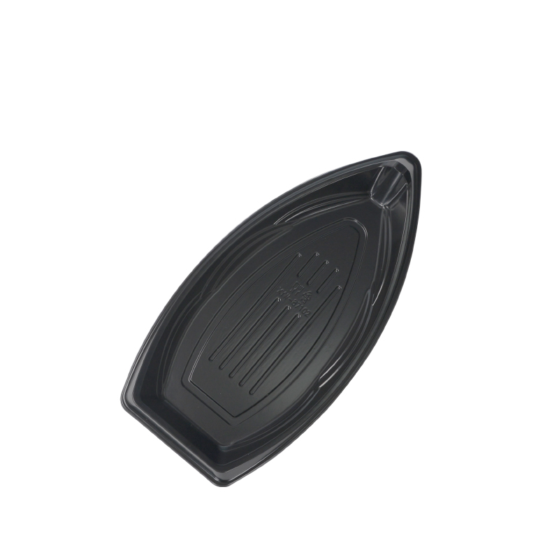 Plastic Food Container Disposable Sushi Boat Box for Appetizer Dishes Chip Restaurant or Home