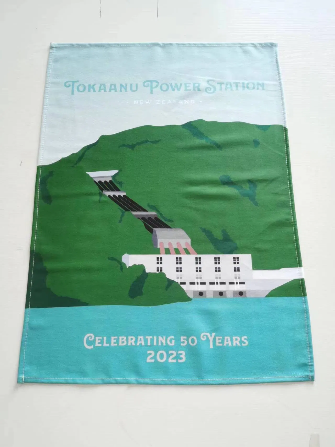 New Zealand Digital Printed Power Station Cotton Kitchen Towel for Promotion