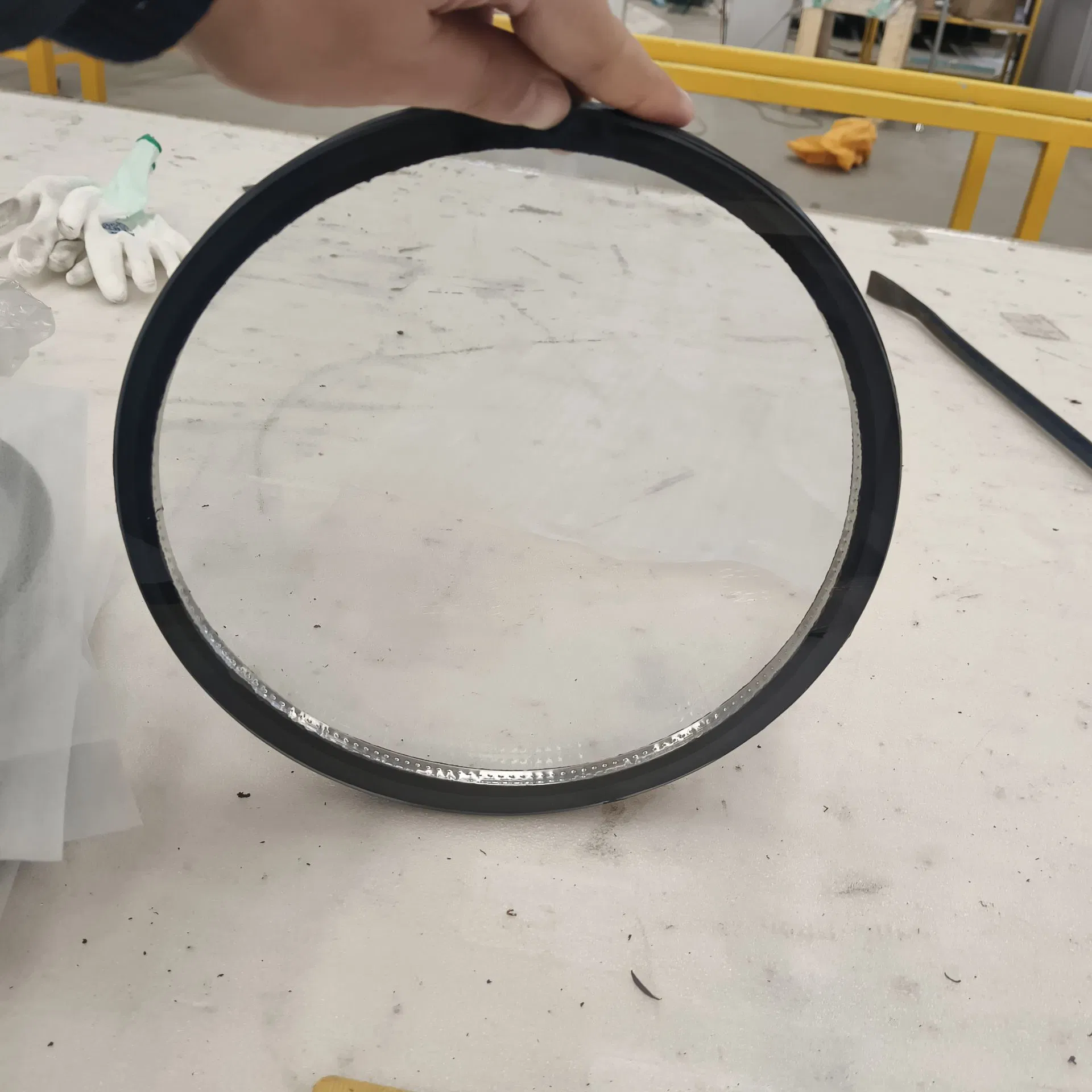 Crossbar Grilled Clear and Low E Round Decorative Insulated Glass