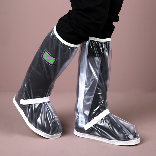 Waterproof Fashion PVC Man High Boot Shoe Cover with 40cm Height