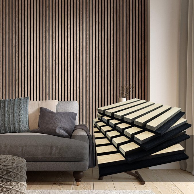 Meeting Room Wall and Ceiling Pet Wood MDF Veneer Slat Acoustic Panel for Distributor