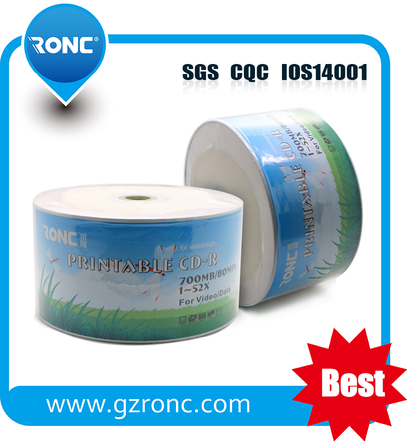 Printable CD-R 700m 80min 1-52X Blank CD Printable CD-R
