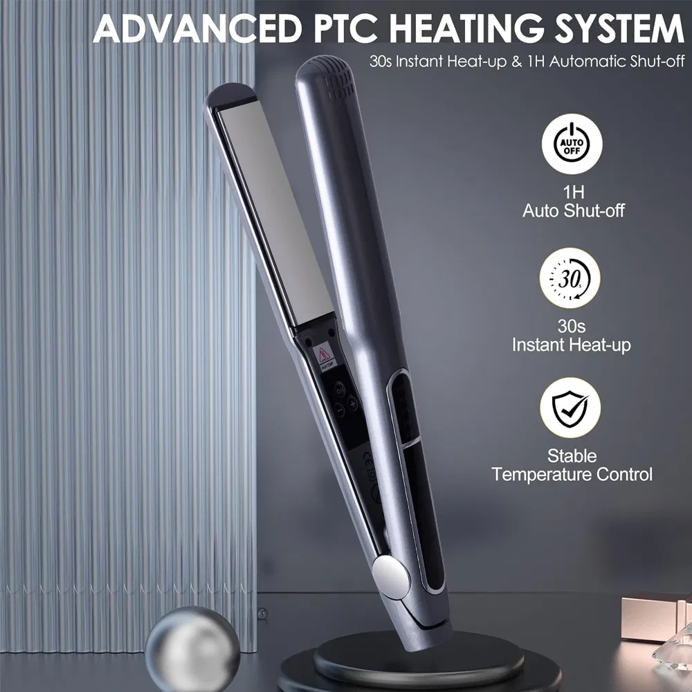 3D Floating Plate Custom 2 in 1 Digital Electric Flat Iron Plancha De Pelo Professional LED Hair Iron Straightener