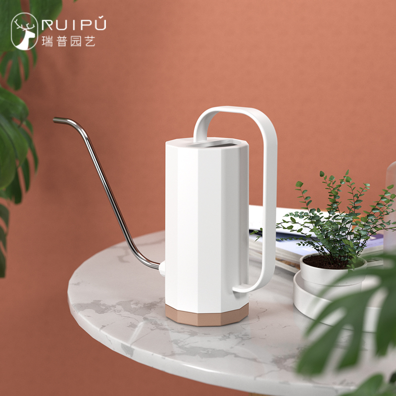 Ruipu (YDSHH) 1200ml Garden Nordic Simplicity Indoor Small Long Stainless Steel Spout Plastic Watering Can