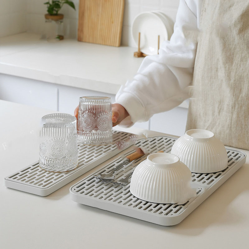 Popular Double Plant Tea Tray Coffee Mug Cups Dishes Tableware Absorbent Mat