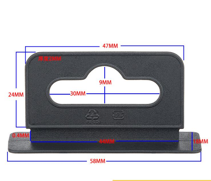 OEM Manual Chinese Plastic Hooks Injection Parts Hang Tabs with PP ABS or PC Material