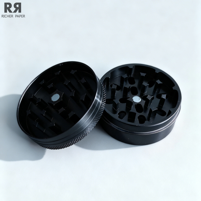 Black Custom Logo Smoking Accessories Tobacco Cigarette Herb Grinder