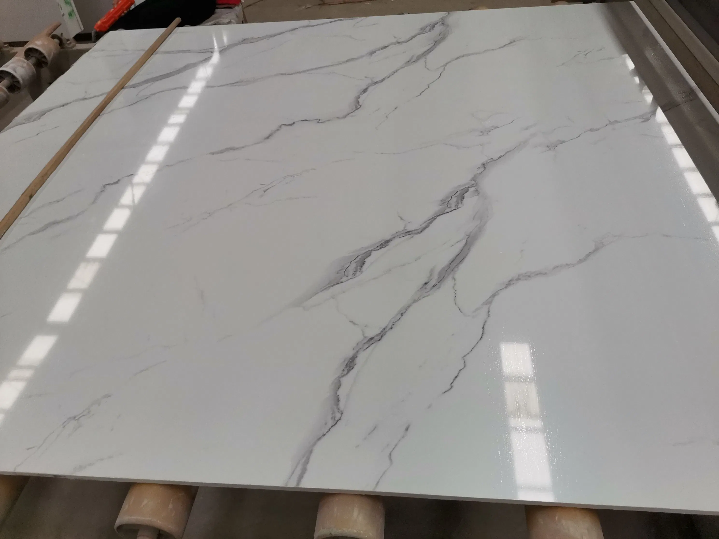 Elegant Veined Black Marble Slabs for Kitchen Countertops 96"X26"