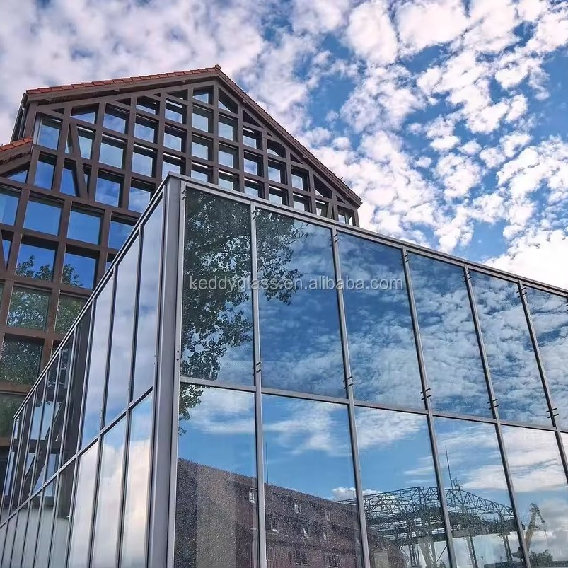 High-Quality Glass Production Custom Size 3mm-15mm Dark Grey/Euro Grey Reflective Glass for Window Decoration