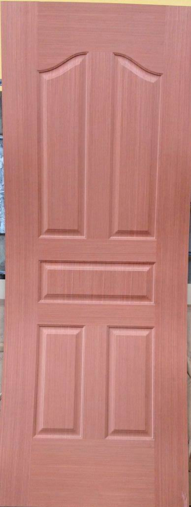 Sapeli Engineer Veneer Moulded HDF Door Skin for Decoretion