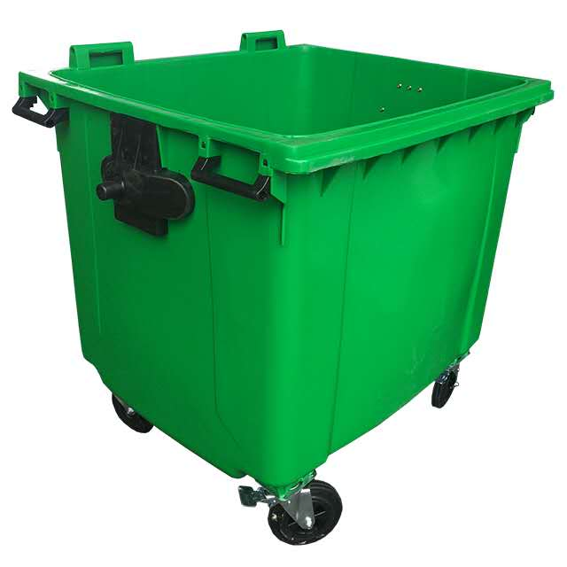 1100 Liter Wheeled Outdoor Plastic Industrial Garbage Container Bin