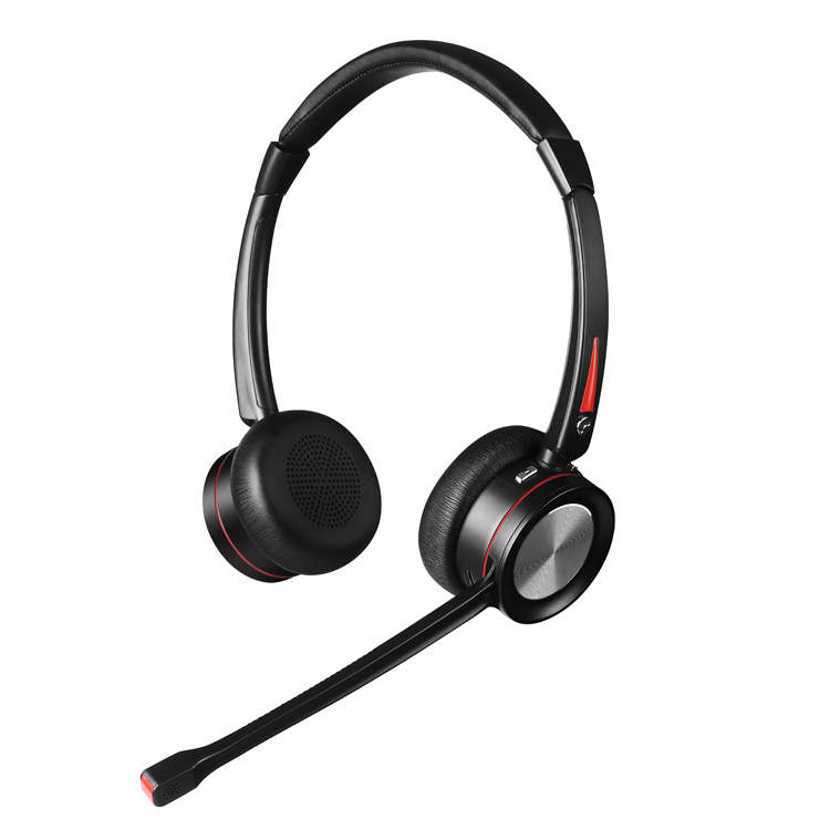 New Wireless Headset Office Single Ear Microphone Call Center Bluetooth Headset Noise Cancelling with Mic and Charging Base