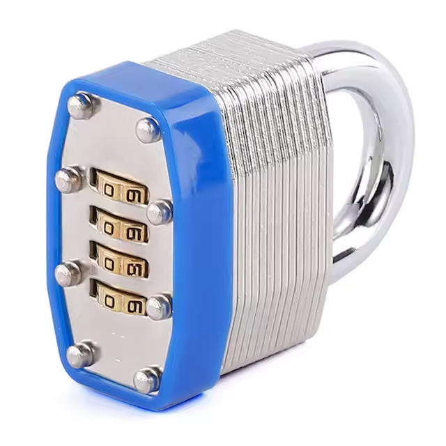Outdoor Security Padlock with Hardened Steel Shackle and Bottom Digital Combination Padlock