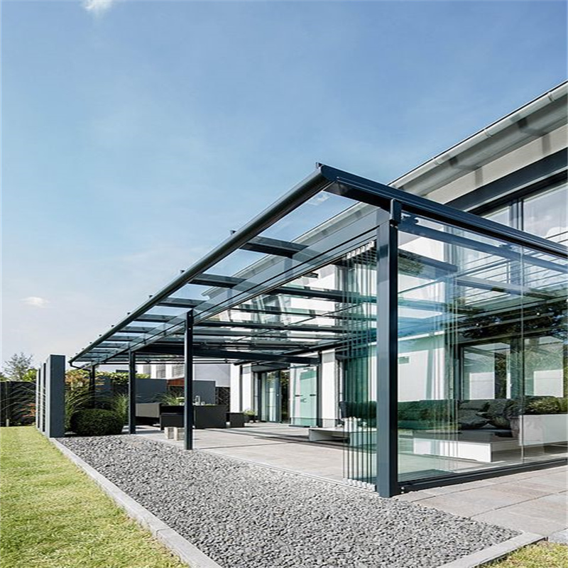 Two-Sided Glazed System Laminated Glass with External Gutters for Canopy Skylight