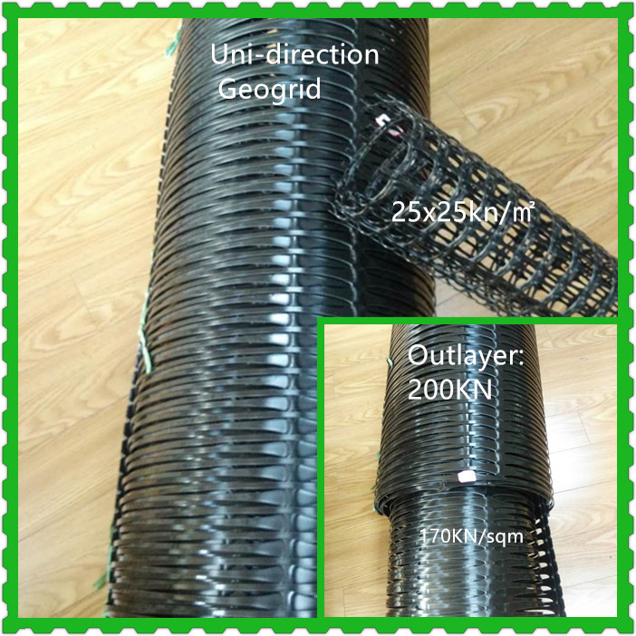 PP Uni-Direction / Biaxial Polypropylene Geogrid Using for Roadbeds and Slope Protection