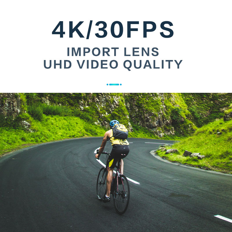 4K 30fps Head-Mounted Video Camera WiFi Wearable Motorcycle Bike Video Recorder Camera with Microphone