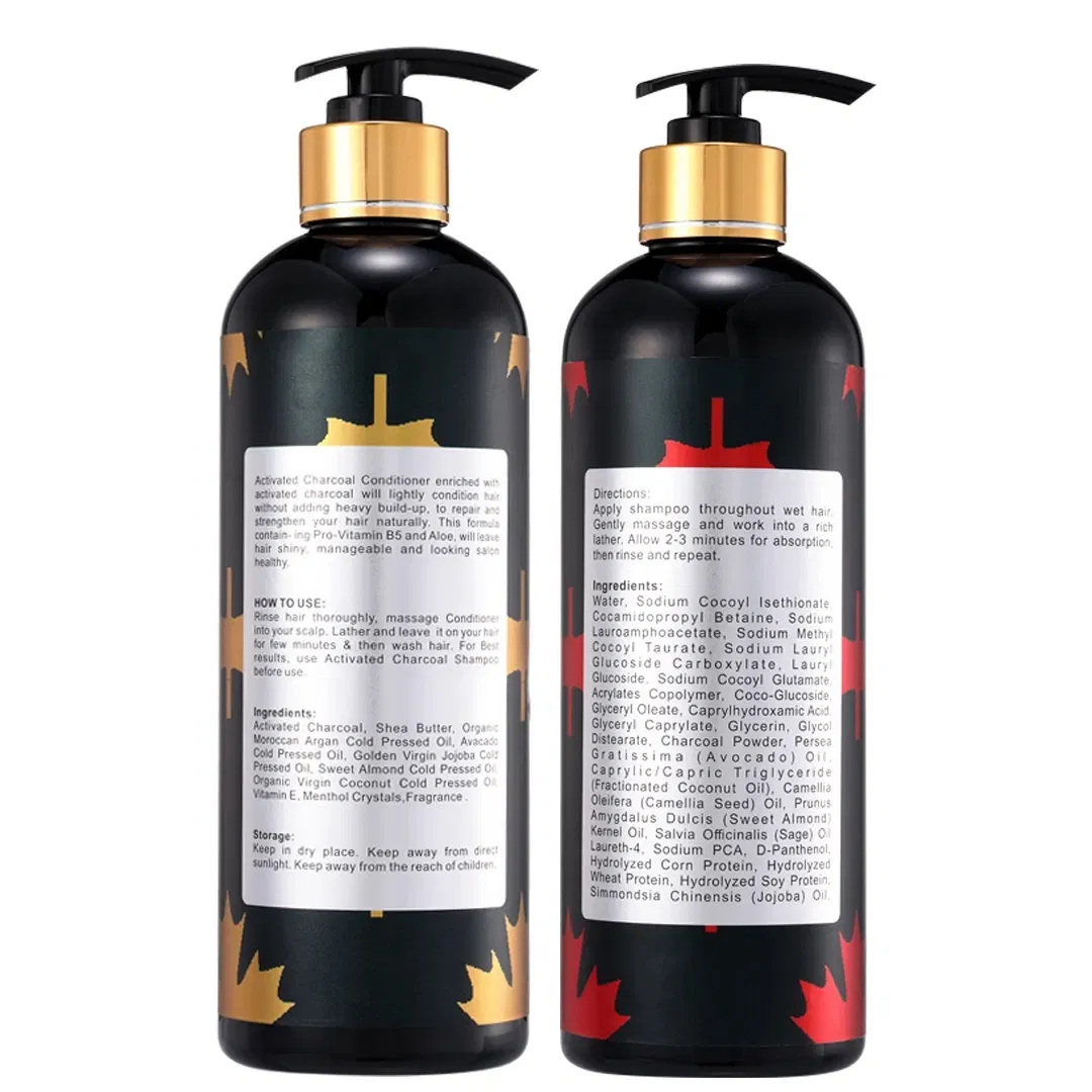 Activated Charcoal Shampoo Conditioner Set