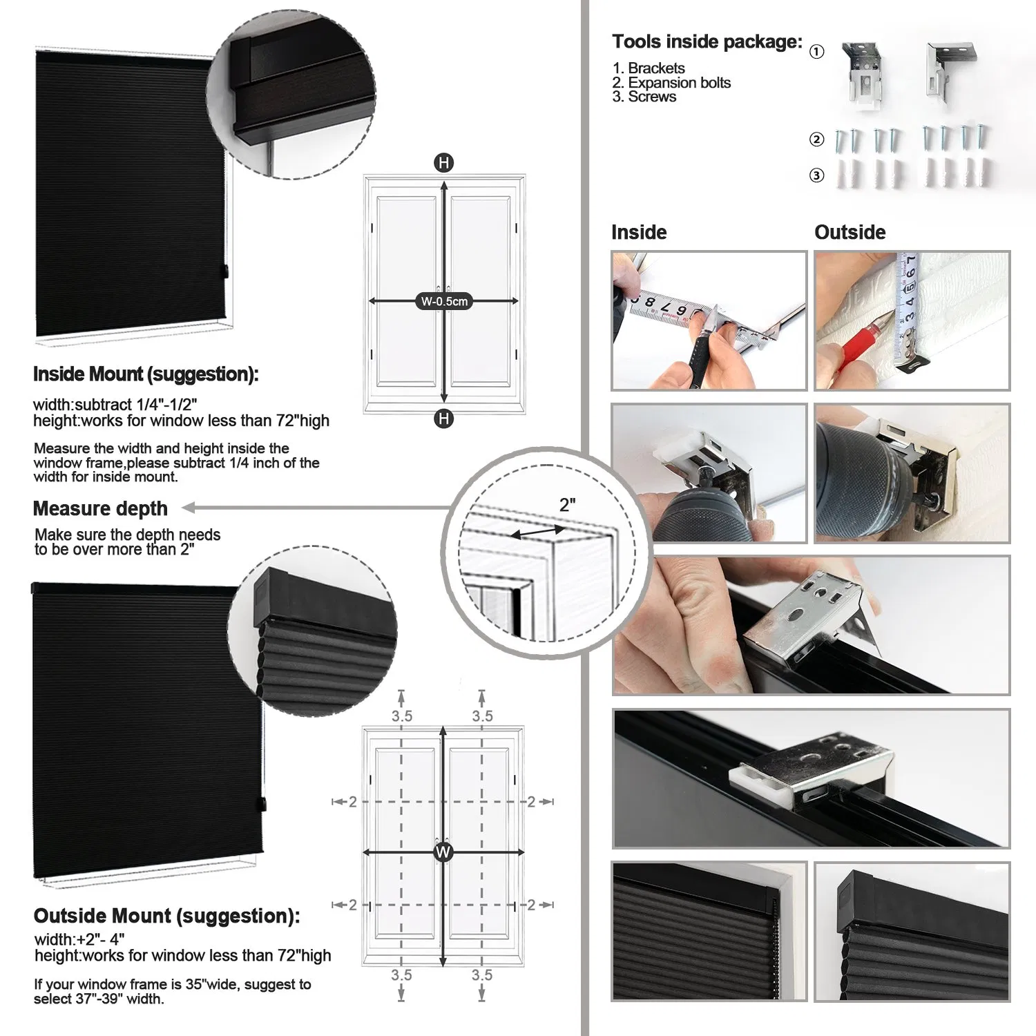 Sisheng Renewable Room Darkening Pleated Cordless Honeycomb Shade Cellular Blinds for Windows