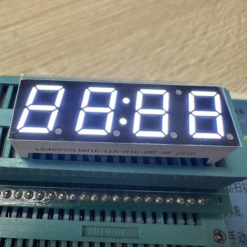 7 Segment LED Clock Display 0.39inch 4 Digit White for Air Fryer