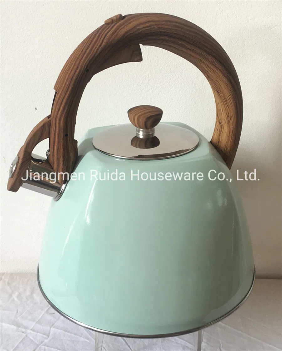 Stainless Steel Kitchenware 3.0 Liter Stainless Steel Teapot Whistling Kettles in Color Coating