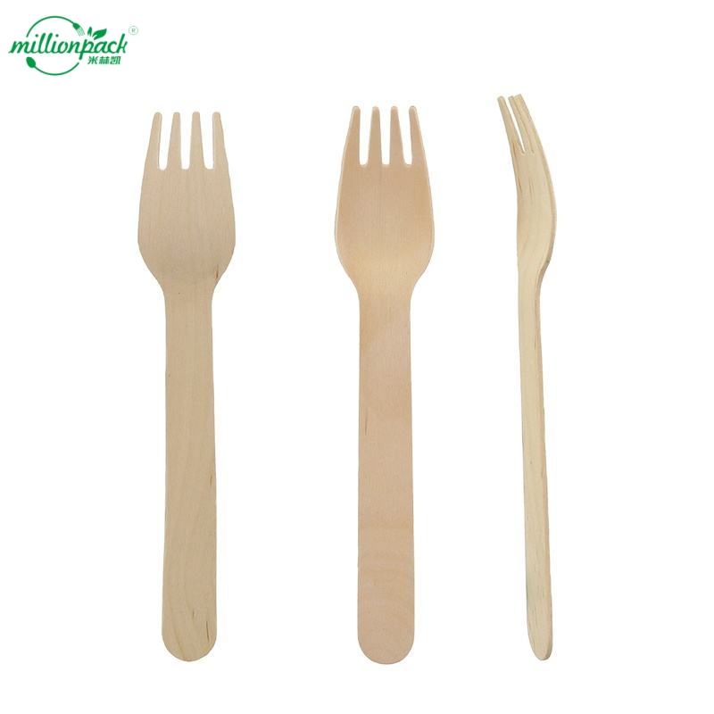 Splinter-Free Safe Wooden Fork for Children School Lunches and Family Use
