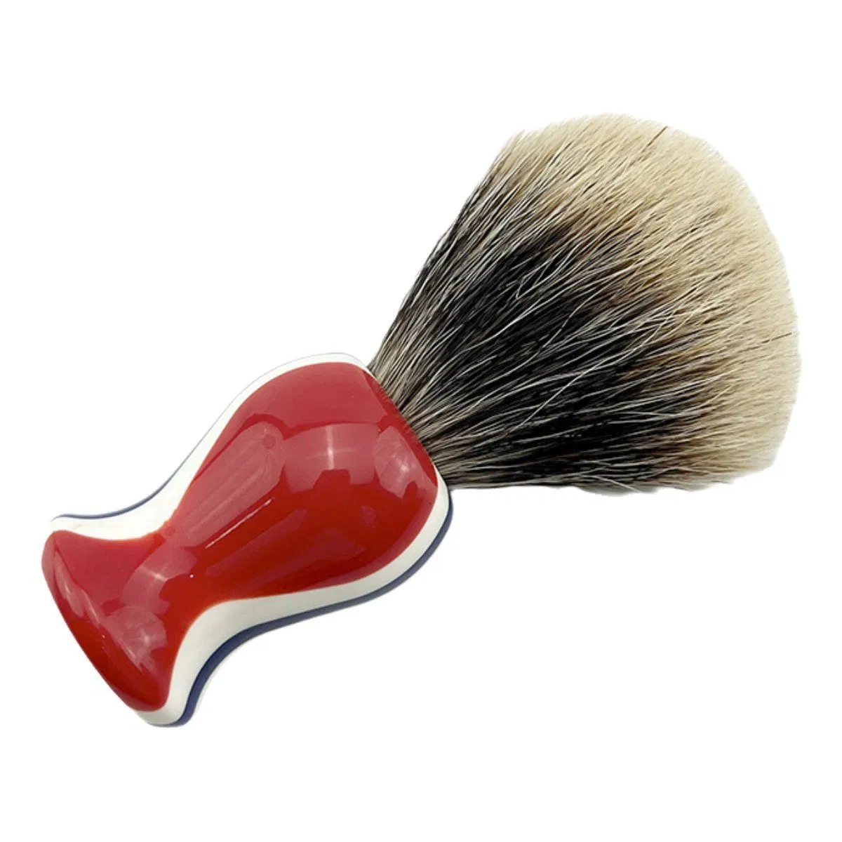Men's Classic Handle Face Shaving Brush Retro Striped Tie-Dyed Legacy Nylon Beard Brush