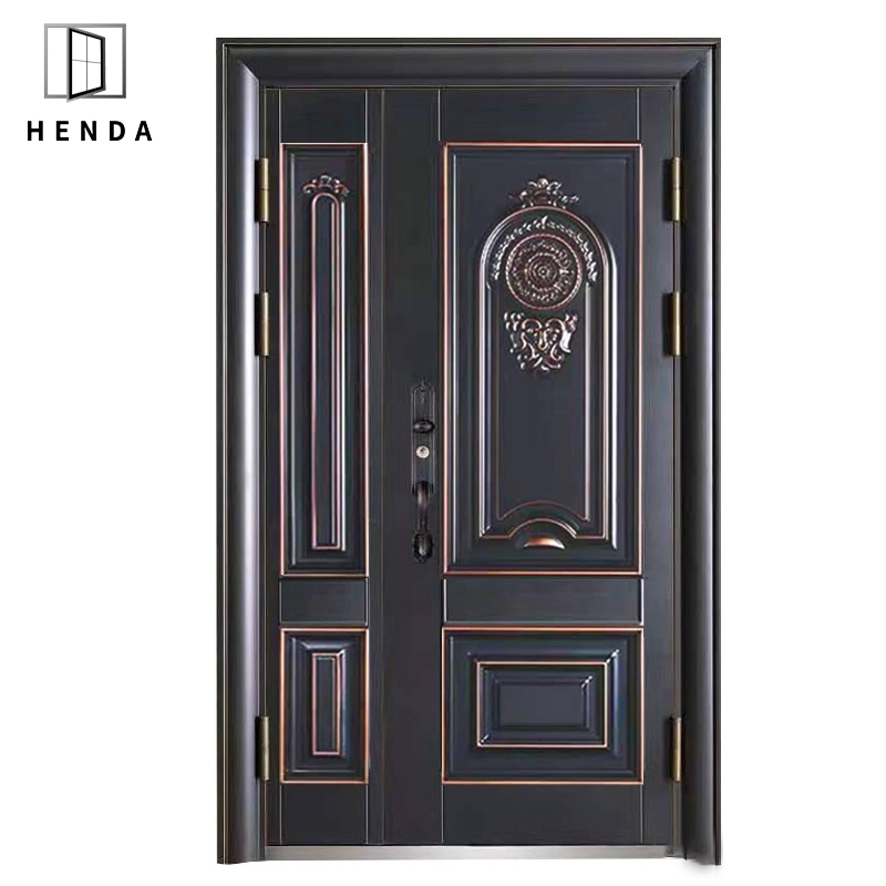 Стальная входная дверь 'Мать и сын' с противовзломной защитой