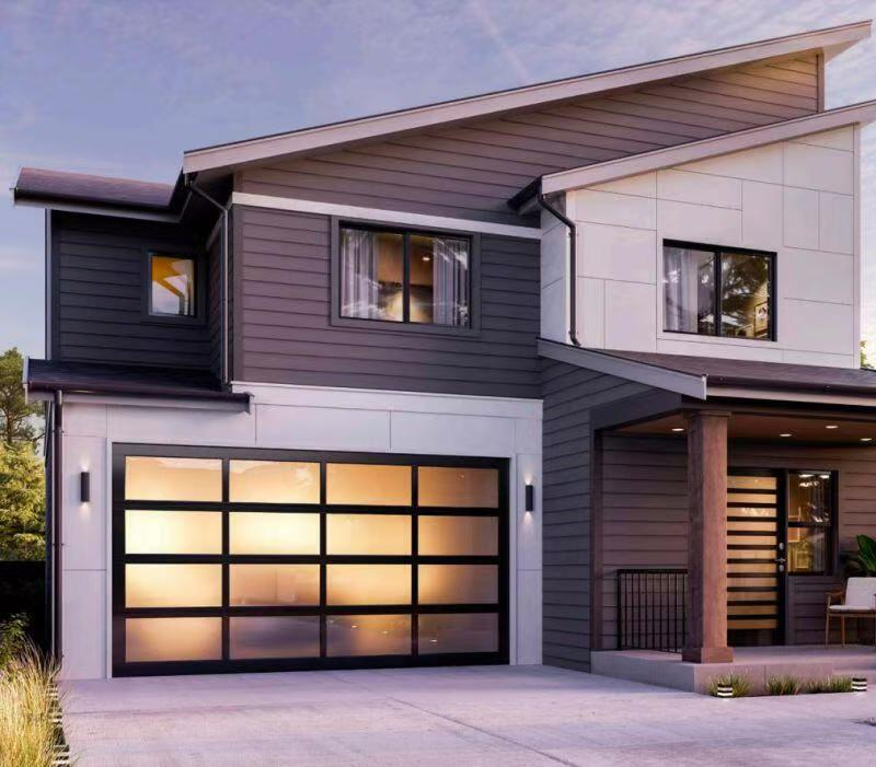 Aluminium Sectional See Through Garage Door Overhead Carriage Gate Insulated Glass Garage Doors