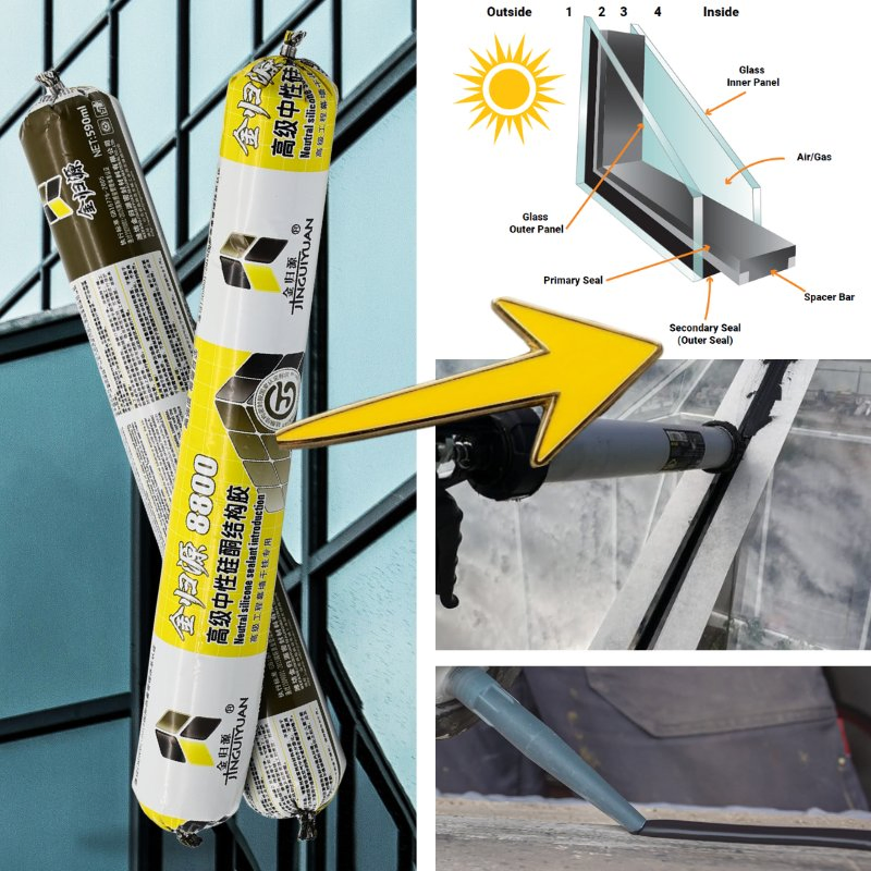 Topsen 8800 Neutral Cure Structural Sealant High Strength & Weatherproof