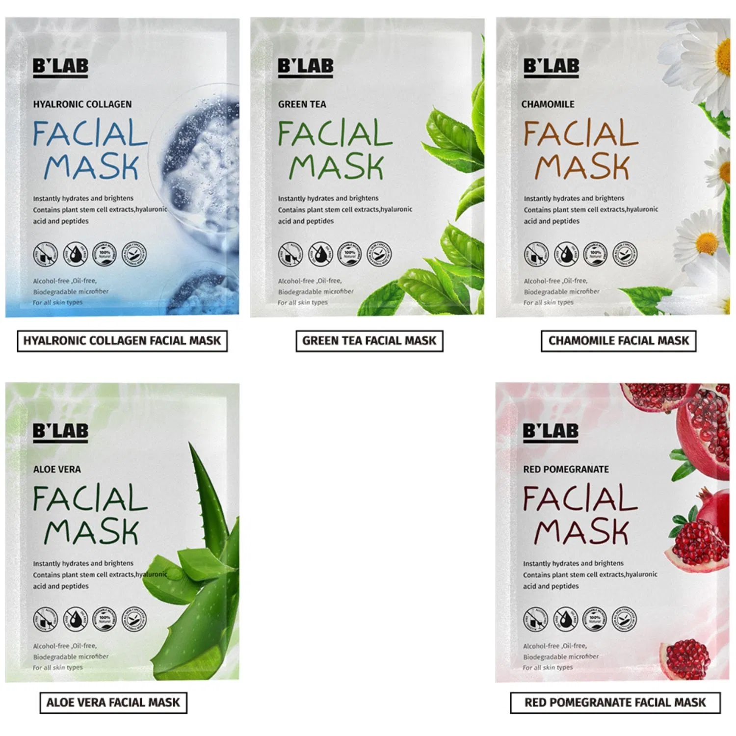 Factory Sell Moisturizing Anti-Aging Plant Extract Effective Moisture Facial Mask Men and Women