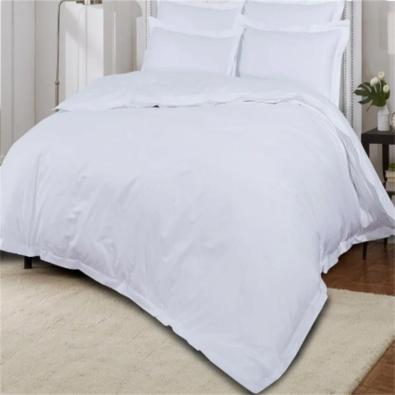 500 Thread Count White Stripe Cotton Duvet Set Luxurious Cotton