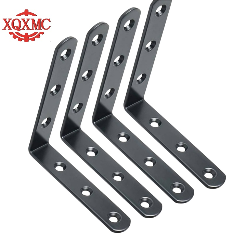 12" Heavy Duty Hanging Black Bent L-Shaped Metal Wall Shelf Bracket